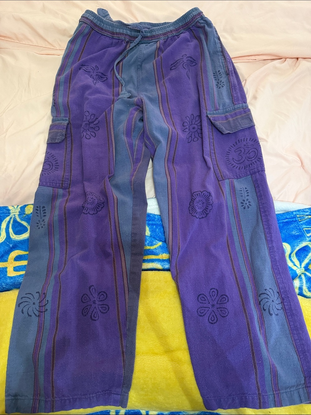 Nepalese Cotton Hippie Cargo Pants Boho Trousers